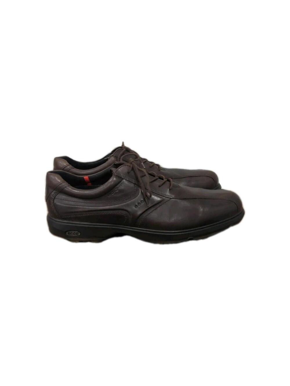 Ecco Golf Shoes Mens 46 Brown Leather Spikes Hydromax EUC